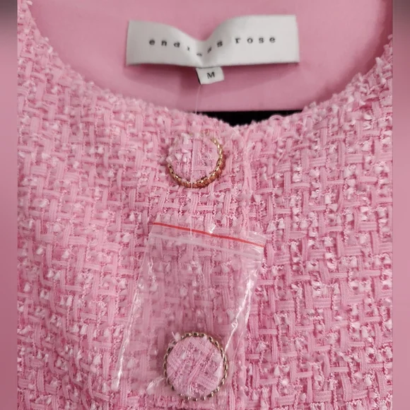 NWOT Endless Rose Tweed Mini Dress - Picture 8 of 9